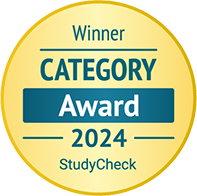 Logo Auszeichnung Winner Category Award 2024 studycheck.de