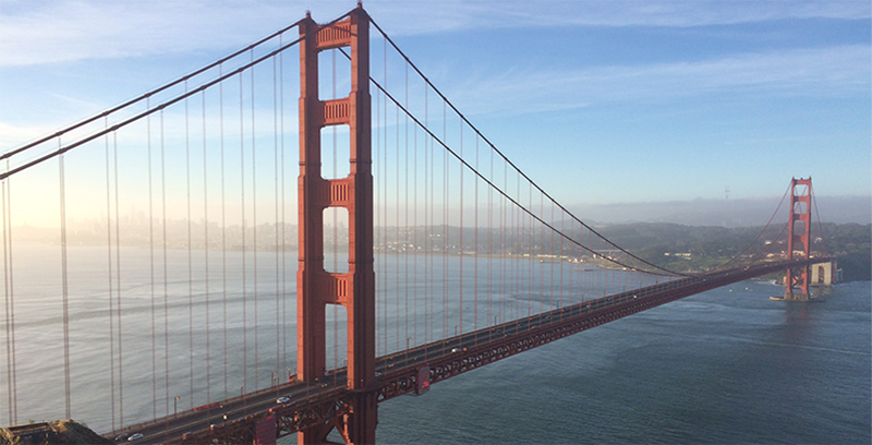 Aufnahme der Golden Bridge in San Franciso.