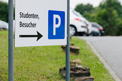 Besucherparkplatz an der HdM