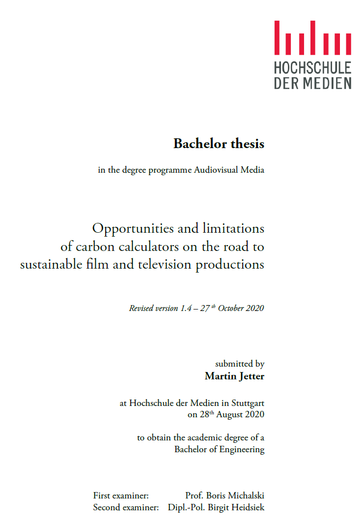 Cover der Publikation Opportunities and limitations of carbon calculators