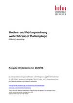 Studien- und Prüfungsordnung (SPO) für Masterstudiengänge (Vollzeit 3-semestrig) (Stand: Wintersemester 2025/26)