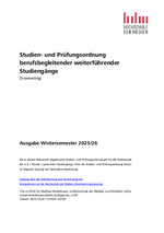 Studien- und Prüfungsordnung (SPO) für berufsbegleitende weiterführende Studiengänge (5-semestrig) (Stand: Wintersemester 2025/26)