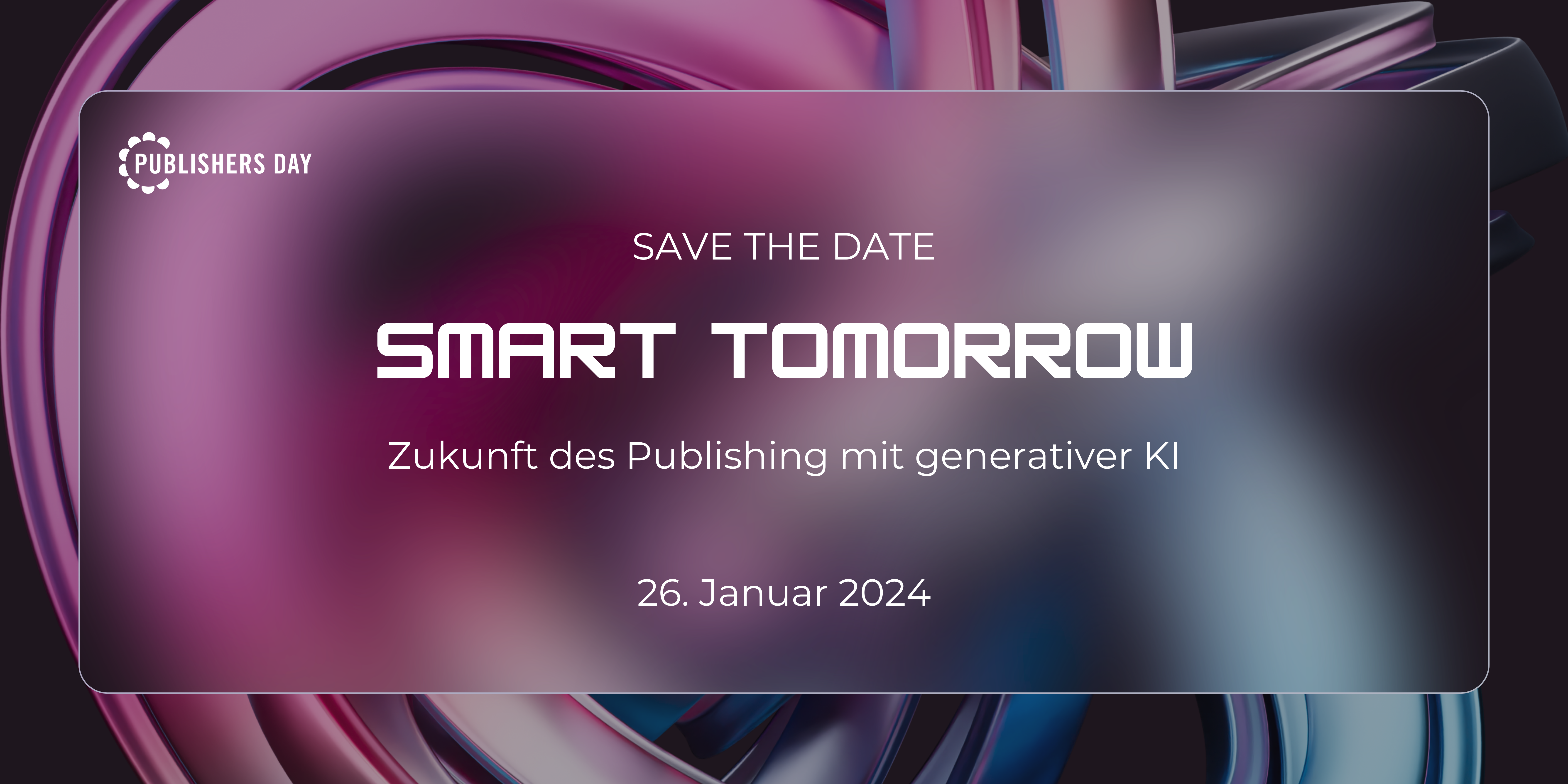 Banner zum Publishers Day 2024 am 26.1.