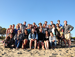 Gruppenfoto am Strand von Grosseto