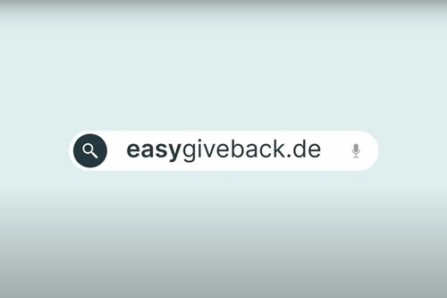 Die Website easygiveback.de soll das Heraussuchen von und Spenden an gemeinnützige Organisationen vereinfachen. (Screenshot via https://www.youtube.com/watch?v=sb5PnRiEQ7c)