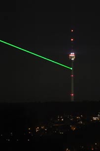 Laserstrahlen zum Fernsehturm standen für Medienausbildung