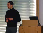 Max Franke vom Projekt-Team bei der Präsentation