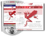 Die Startseite des mobilen Begleiters Scout.