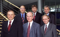Bernhard Niemela, Professor Gerd Finkbeiner, Albrecht Bolza-Schünemann (2.Reihe v.l.), Bernhard Schreier, Professor Dr. Uwe Schlegel, Alfred Schäfer (1.Reihe v.l.)