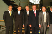 Dr. Bernd Kobarg, Dr. Christoph Palmer,  Prof. Dr. Uwe Schlegel, Dr. Gunter Thielen, Prof. Chen Zhiming (v.l.)