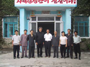 Leitung der Hochschule Pyongyang mit Professor Eberhard Wüst (HdM)