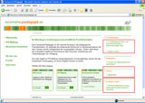 Die Startseite des Fachportals Pädagogik mit ersten, im Bild markierten Änderungen.