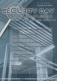 Plakat "SecurityDay 2008"