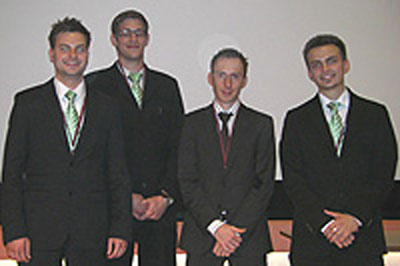 Wolfgang Baudendistel, Johannes Ellenberg, Accenture Coach Marcus Waitz, Simon Meraner (v.l.)