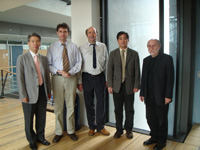 Prof. Dr. Hwa-Haeng Lee, Prof. Dr. Oliver Zöllner, HdM-Prorektor Prof. Dr. Wolfgang Faigle, Prof. Dr. Hyung-Gon Kim, Gottfried Ohnmacht-Neugebauer (Auslandsamt der HdM)