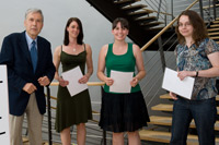 Prof. Andreas Papendieck, Helen Schneider, Katharina Goll, Katja Buchholz (Foto: Sven Cichowicz)