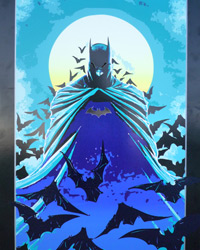 Das Batman-Poster im Tageslicht