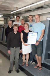 Das Projektteam mit Prof. Ronald Schaul (hinten, links)