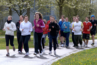 Der Spendenlauf fand auf dem Campus in Vaihingen statt