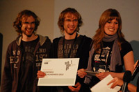 Die Preisträger: Michael Wünsch, Johannes Wünsch, Bianca Jürgens (von links, Foto: Veranstalter) Die Preisträger: Michael Wünsch, Johannes Wünsch, Bianca Jürgens (von links, Foto: Veranstalter)