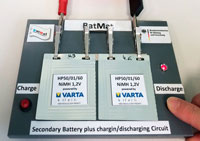 Sekundärbatterie mit Auf- und Entladefunktion. Bild: Projektteam "BatMat" - Zur Detailansicht