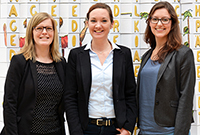 Das Team des Weiterbildungszentrums: Diana Madeheim, Maria Bertele und Kathrin Scherzer (von links, Foto: Magdalena Weinle)