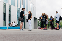 Die Lehrveranstaltungen finden auf einem Campus statt (Fotos: HdM Stuttgart / Verena Ecker)