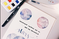 Anne Le entspannt sich mit Aquarellmalerei, Bild: via Instagram @anniie.art