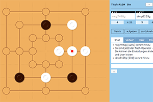 Virtuelles Mühle-Spielen auf playok.com ©Playok