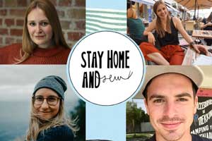Kim Binning, Lena Glässel (oben), Sarah Kohler und Sebastian Demuth haben die Plattform "StayHomeAndSew" ins Leben gerufen. Fotos: privat