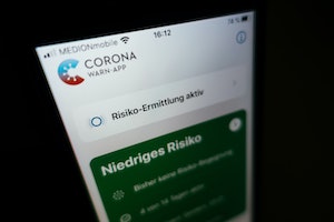 Die Benutzeroberfläche der Corona-Warn-App Foto: Unsplash