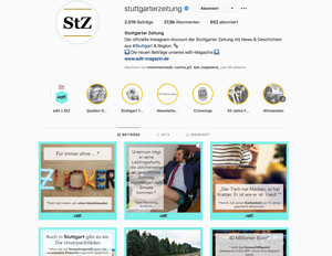 Das edit.magazin übernimmt regelmäßig den Instagram-Account der Stuttgarter Zeitung, Foto: Projektteam