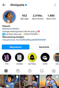 Das Instagram-Profil von Miquela Sousa sieht aus wie das einer realen Person. | © lilmiquela via Instagram