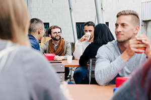 Da die Mittagspause an der HdM nicht stattfinden kann, hat die VS ein virtuelles Pendant dazu geschaffen. | © Hochschule der Medien