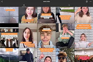 Auch um das Branding und einen einheitlichen Social-Media-Auftritt kümmerten sich die Studierenden im Rahmen des Projektseminars. | © Tik-Tok-Kanal @omm.hdm