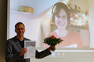 Prof. Dr. Gottfried Zimmermann hielt die Laudatio auf Fiona Heilemann