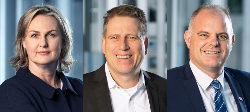 Prof. Dr. Katrin Hassenstein, Prof. Dr. Mathias Hinkelmann und Prof. Dr. Nils Högsdal (von links)