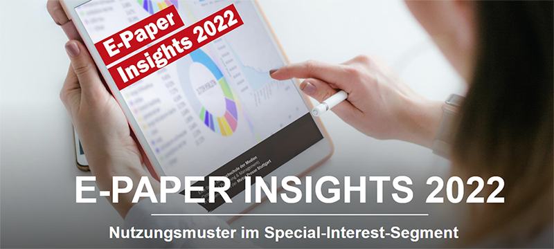 Die Pionierstudie "E-Paper Insights 2022" der Motor Presse Stuttgart und der HdM hat sich mit der Nutzung von E-Paper im Special-Interest-Segment beschäftigt (Foto: Screenshot)