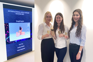 Das Gewinnerteam der HdM: Annika Wahler, Lisa Frey und Tabea Kasparian (von links), Fotos: Billerud