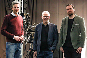 Die Initiatoren des Moderationspreises: Prof. Ingo Zamperoni, Prof. Stephan Ferdinand und Johannes Meyer (von links)
