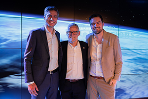 Die Macher des Stuttgarter Moderationspreises:  Prof. Ingo Zamperoni, Prof. Stephan Ferdinand und Johannes Meyer (von links, Foto: Benedikt Mäckle)