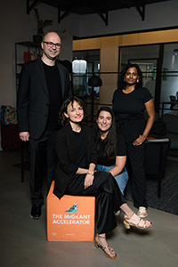 Bartosz Kajdas, Antonia Bachmann, Kristina Coric und Shamila Borchers (von links nach rechts, Fotos: Hanns Schmelzer).