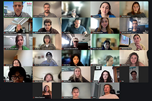 Zoom-Meeting im Rahmen einer COIL-Veranstaltung mit internationalen Studierenden (Foto: Projektteam)