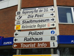 Beschilderung in Eupen Beschilderung in Eupen
