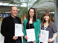 von links: Ralph Tille, Carolin Schmitt und Julia Möhringer von links: Ralph Tille, Carolin Schmitt und Julia Möhringer