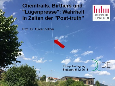 Aufhänger des Vortrages waren zeitgenössische Verschwörungstheorien wie Aufhänger des Vortrages waren zeitgenössische Verschwörungstheorien wie